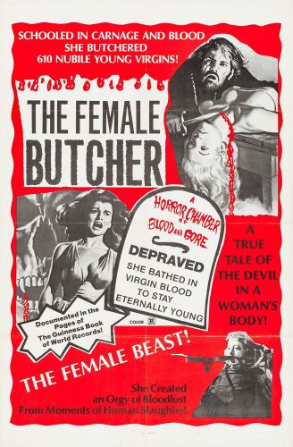 THE FEMALE BUTCHER One Sheet Poster