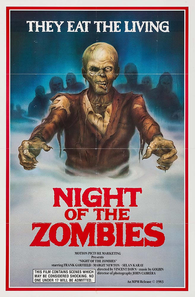 NIGHT OF Poster THE ZOMBIES Sheet One